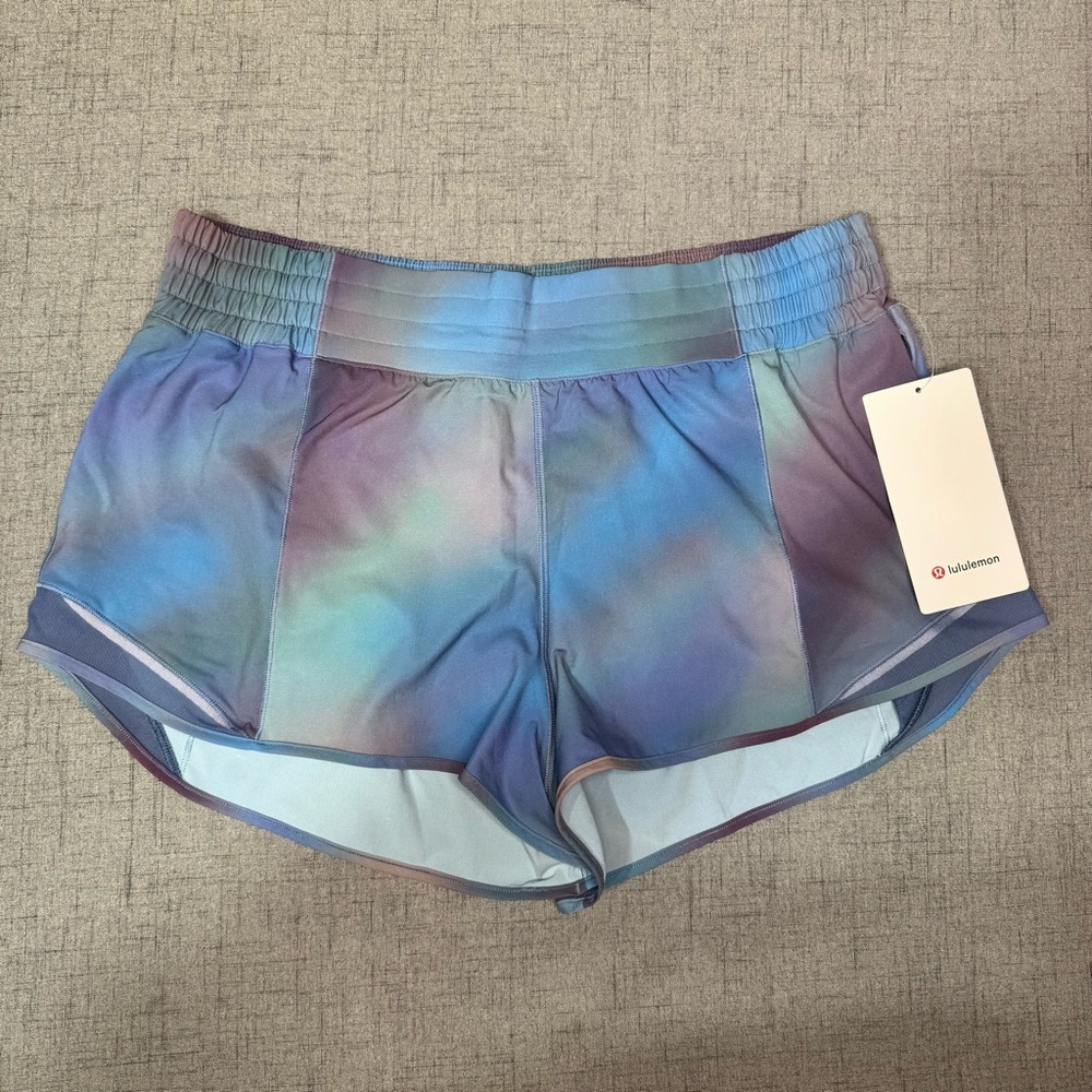 Lululemon Hotty Hot High Rise Short Athletic Shorts Chroma Drift Blue 14 NWT - Picture 5 of 13